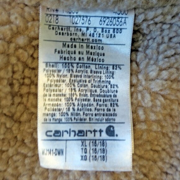 Carhartt Sierra Jacket Sherpa Lined Women's XL 16/18 Deep Wine Purple WJ141 DWN - Picture 4 of 7